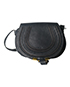Marcie Round Crossbody, &pound;230, Handbags, Black, Leather, Front view